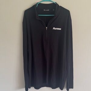 Travis Mathew Men’s Black Quarter-Zip Sweatshirt with Fastenal Logo